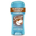 シークレット Secret フレッシュ ナーチャリング ココナッツ クリアジェル 制汗剤 デオドラント 73g アメリカ