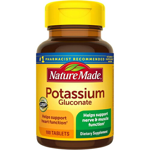 樂天商城 - ネイチャーメイド Nature Made カリウム（グルコン酸カリウム）Potassium 550mg タブレット 100粒 サプリメント ミネラル補給 グルテンフリー USP認証 アメリカ 海外