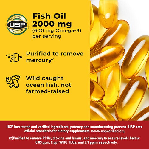 【送料無料】ネイチャーメイド Nature Made フィッシュオイル 2000mg ソフトジェル...