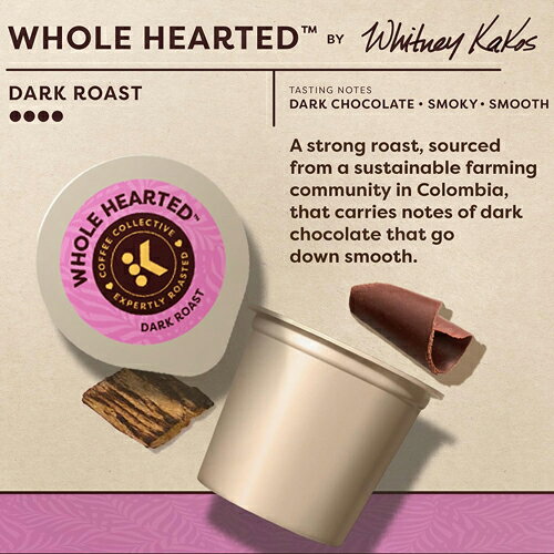 Asahical LLCの【送料無料】キューリグ KCUP Kカップ コーヒーコレクティブ Whole Hearted ダークロースト コーヒー 20個入り アメリカ 海外｜アングル2