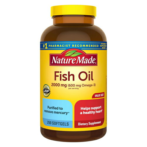 【送料無料】ネイチャーメイド Nature Made フィッシュオイル 2000mg オメガ3 60 ...