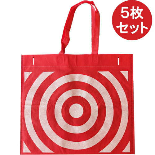 樂天商城 - 【送料無料】ターゲット Target エコバッグ ショッピングバッグ 5枚セット NEWデザイン 洗える トートバッグ 再利用可能 軽量 折りたたみ可能 エコバッグ アメリカ 海外