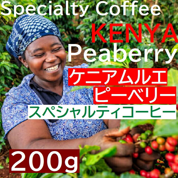 中深煎り　スペシャルティコーヒー　ケニア ムルエ ピーベリー 200g　シティロースト | コーヒー豆