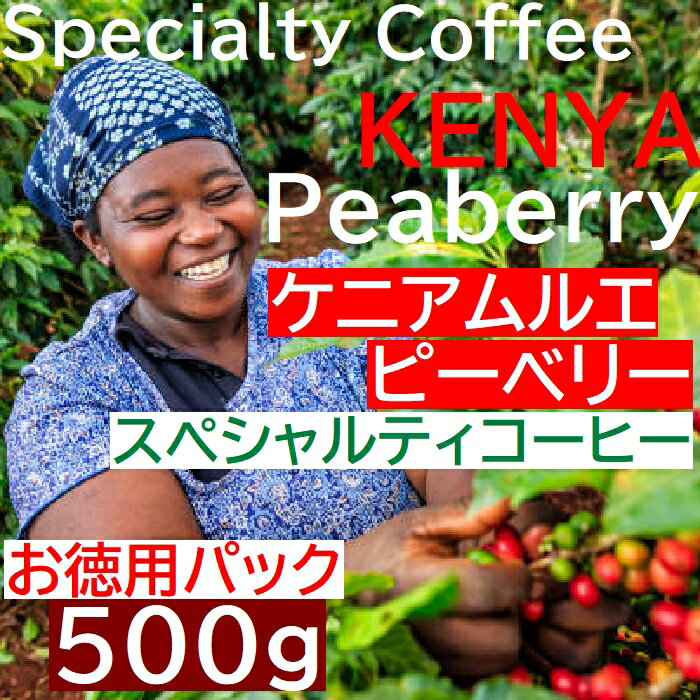中深煎り　スペシャルティコーヒー　ケニア ムルエ ピーベリー 500g　シティロースト | コーヒー豆