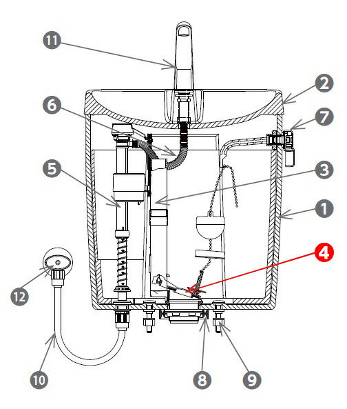 アサヒ衛陶 トイレタンク ロータンク部品 フラッパー CF4305GSR
