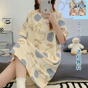 ネグリジェ 半袖 レディース 夏 春 ワンピース 可愛い ランジェリー パジャマ ルームウェア 大きいサイズ ロング丈 ゆったり シンプル お洒落 おうち時間 寝巻き 部屋着 ナイトウェア 女子力アップ 送料無料