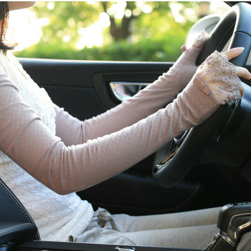 UVカットアームカバー レディース UV手袋 長め 薄手 UVカット 紫外線対策 日焼け止め 滑り止め 運転 可愛い 女性用 きれいめ おしゃれ 送料無料