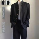スーツ ユニフォーム 制服 メンズ ボタンあり ナチュラル シワになりにくい 長袖 レギュラー丈 トップス コンパクト シンプル 無地 高級感 通勤 オフィス ...