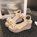 サンダル レディース 花柄 アンクルストラップ フラットサンダル スクエアトゥ 旅行 リゾート 通気性 美脚 カジュアル 柔らかい 疲れない 歩きやすい 夏 送料無料