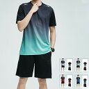 ランニングスーツ メンズ 夏 セットアップ 吸水速乾 伸縮性抜群 サマー 薄手 ハーフパンツ トップス 軽量 清涼感 通気性 肌にやさしい 良質 シンプル 送料...