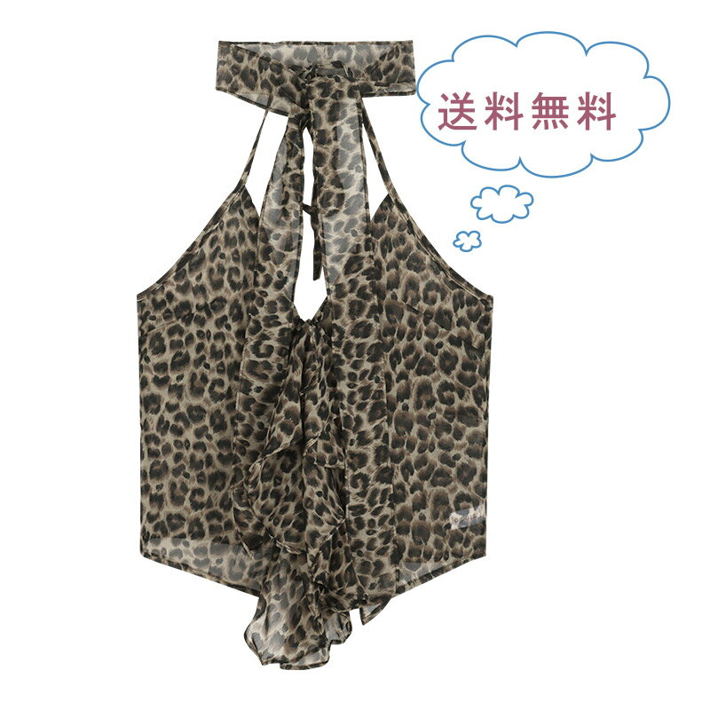 ベアトップ タンクトップ ダンストップス ヒョウ柄 ショート丈 レディース キャミタンク へそ出し セクシー ギャル キャミソール ダンストップス ヒップホップ すっきり 送料無料