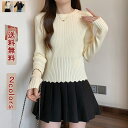 ニット セーター レディース 春 秋 冬 Uネック ゆったり シンプル 無地 トップス デザイン フィット 快適 ナチュラル おしゃれ ソフトで優しい肌触り 着...