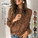 トップス レースブラウス レディース 長袖 透かし編み Tシャツ フレア袖 シースルー 無地 花柄 薄手 夏服 軽量 日焼け止め 冷房対策 きれいめ おしゃれ ...