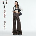 ガウチョパンツ レディース ボトムス フェイクレザー ワイドガウチョパンツ レトロ ストレート ギャル 大きいサイズ オーバーサイズ おしゃれ ハイウエスト かっこいい クール 美脚 カジュアル スタイリッシュ 脚長 送料無料