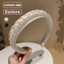 カチューシャ パール ヘアアクセサリー ヘアバンド レディース まとめ髪 上品 レトロ 大人可愛い シンプル 高級感 プレゼント ブラック 送料無料