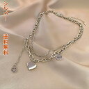 ネックレス チェーン ハート アクセサリー ペンダント レディース ジュエリー ステンレス チェーン 大人 ネックレスチェーン ハンドメイド かわいい 人気 お...