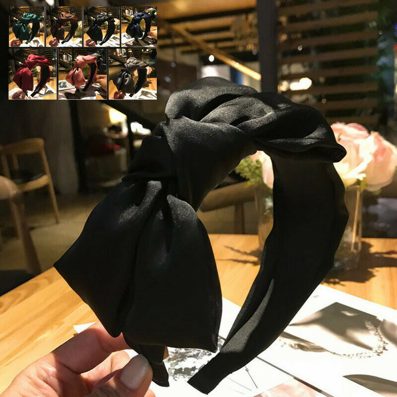 \ブラックフライデークーポンあり/カチューシャ リボン 痛くない 送料無料 レディース ヘアバンド 幅広 無地 大きめリボン 蝶結び 可愛い ヘアアクセサリー ...