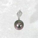 真珠 ペンダントトップ パール 黒蝶真珠 12.1mm ダイヤモンド 0.06ct南洋真珠 K18WG SOUTHSEA PEARL DIAMOND PENDANT 高品質 送料無料 ギフト プレゼント 贈り物 誕生石 6月 レディース カジュアル フォーマル 無料ラッピング 品質保証書付き 旭ジュエリー 帝国ホテル 2