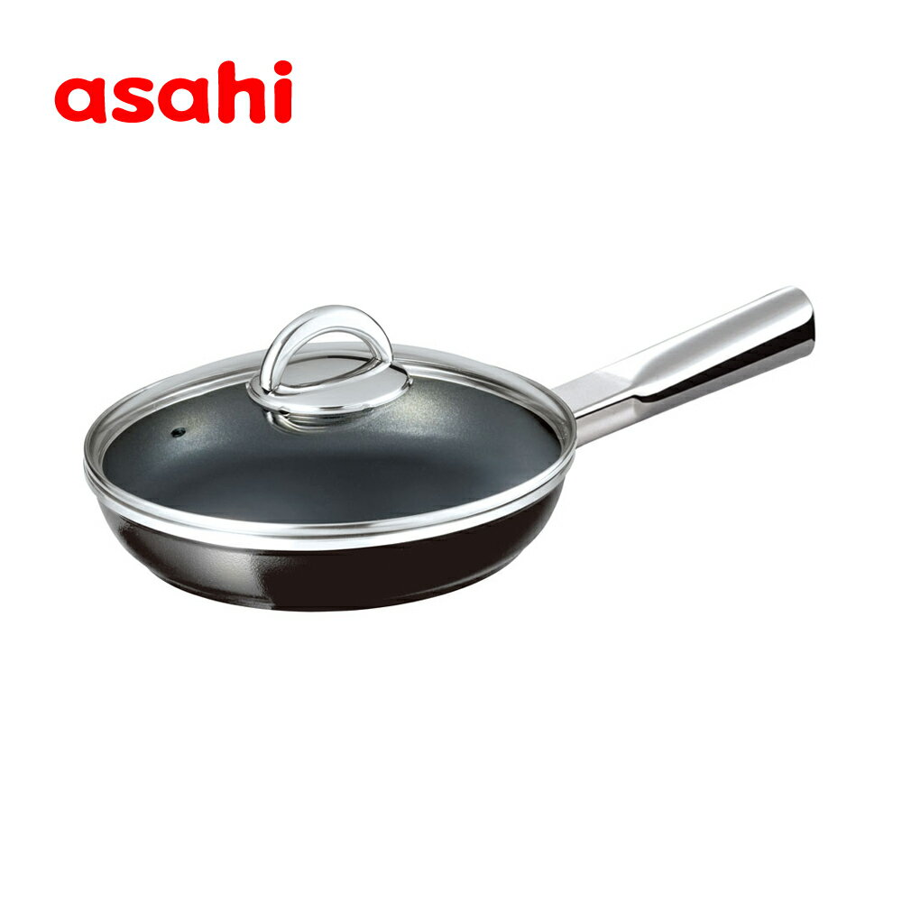 フライパン ディナーパン 26cm プレミアムブラック IH ガス火 浅型 日本製 鋳物 鋳造 蓋 ガラス蓋 油なし 水なし ヘルシー 万能 浅い 浅め レシピ集付き 揚げ物 焼き物 キッチン 調理器具 アサヒ 軽金属