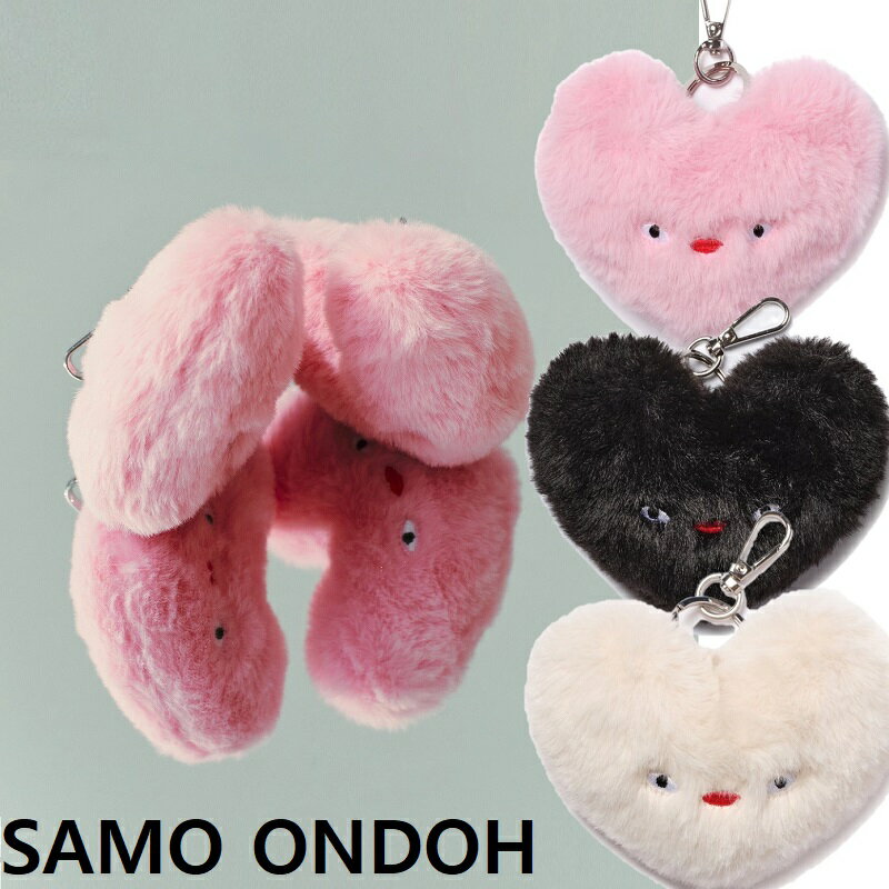 [SAMO ONDOH] 韓国人気スタイル Loveyom keychain eco fur 3Color キーリング エコファー 韓国ブランド..