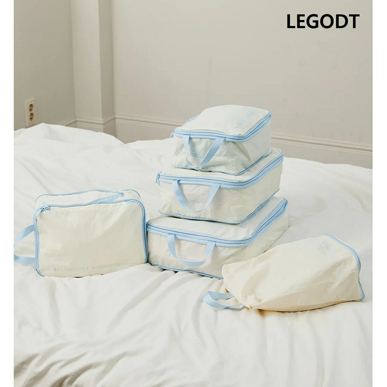 LEGODT（レゴット） Compression Pouch 5p Set 圧縮ポーチ 5点セット 【日本未発売】 韓国ファッション 限定品 人気 旅行 便利グッズ 圧縮 収納 トラベル ユニセックス