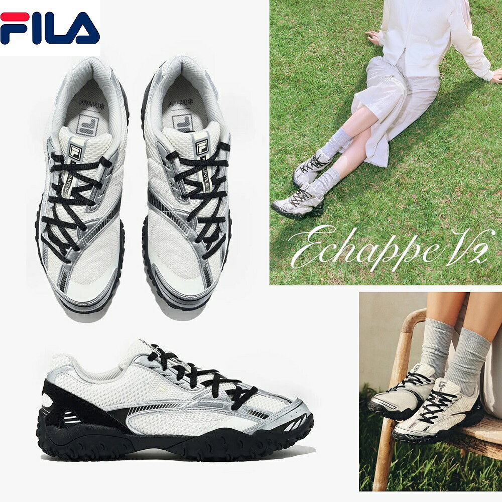 樂天商城 - FILA ESHAPE MS v2 SILVER Sneakers フィラ エシャペ MS v2 シルバー スニーカー 韓国人気 ユニセックス カップル 運動靴 おしゃれ 履きやすい 軽量