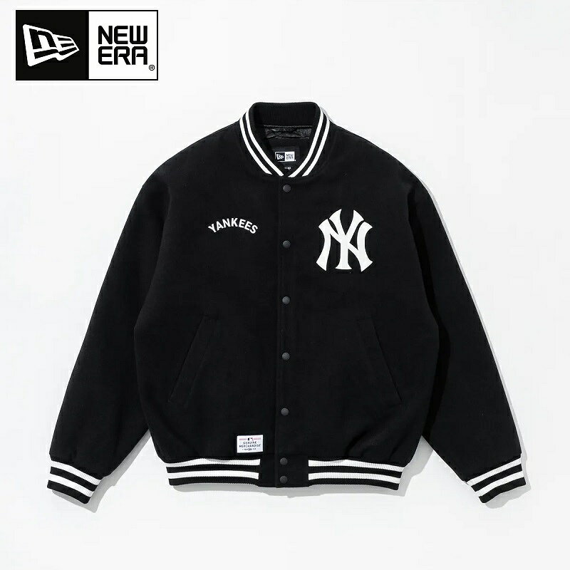 NEW ERA（ニューエラ） MLB New York Yankees World Series Patch Stadium Jacket Black MLB ニューヨ..
