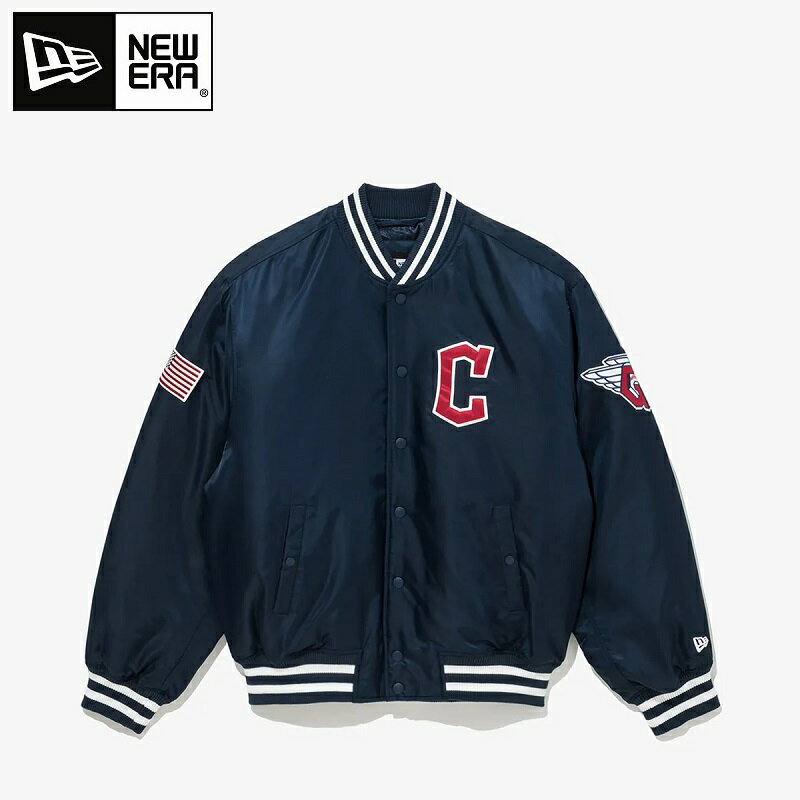 NEW ERA（ニューエラ） MLB Cleveland Guardians Authentic Stadium Jacket Navy MLB クリーブランド・..