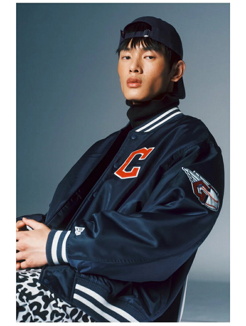 NEW ERA（ニューエラ） MLB Cleveland Guardians Authentic Stadium Jacket Navy M...