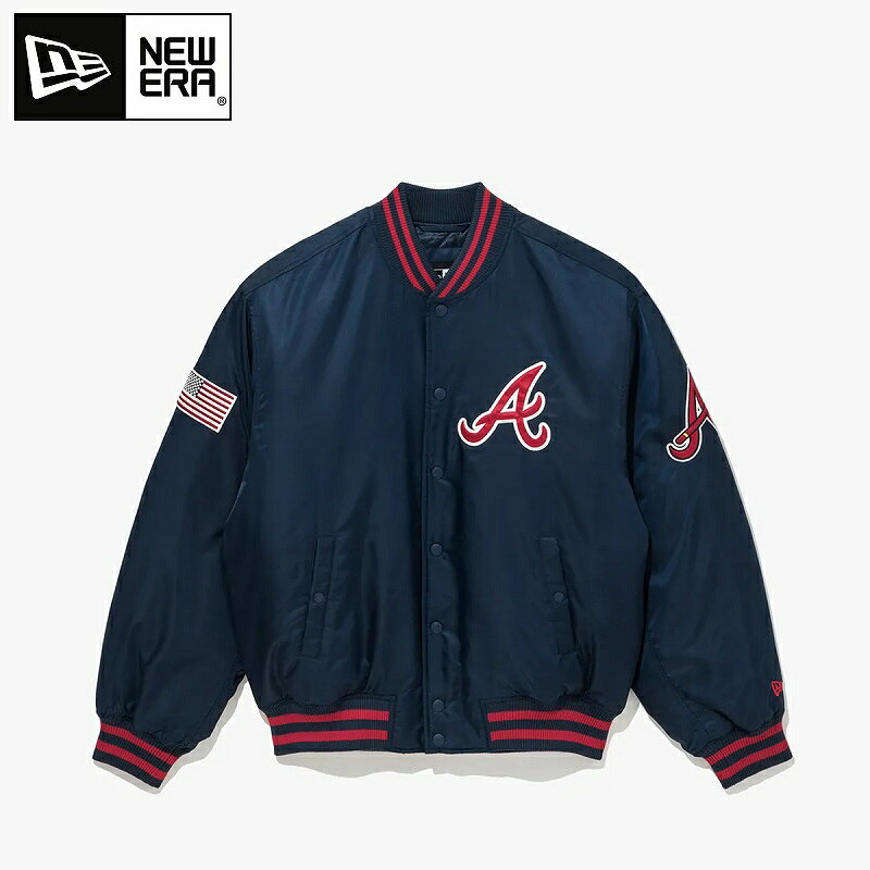 NEW ERA（ニューエラ） MLB Atlanta Braves Authentic Stadium Jacket Navy MLB アトランタ・ブレーブ..