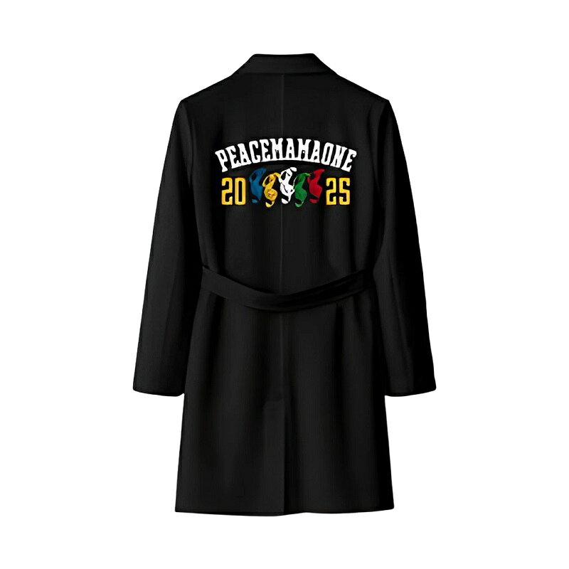 PEACEMINUSONE × MAMA Awards（ピースマイナスワン × MAMAアワード） Peacemamaone Coat Black ピースママワン コート ブラック 韓国ファッション 限定品 人気 完売必須 コラボ 公式グッズ アウター ユニセックス