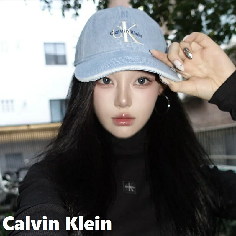 樂天商城 - CALVIN KLEIN（カルバン・クライン） CKJ Monogram Denim Embroidery Ballcap CKJ モノグラム デニム 刺繍 ボールキャップ 韓国ファッション 限定品 人気 完売必須 帽子 キャップ ユニセックス