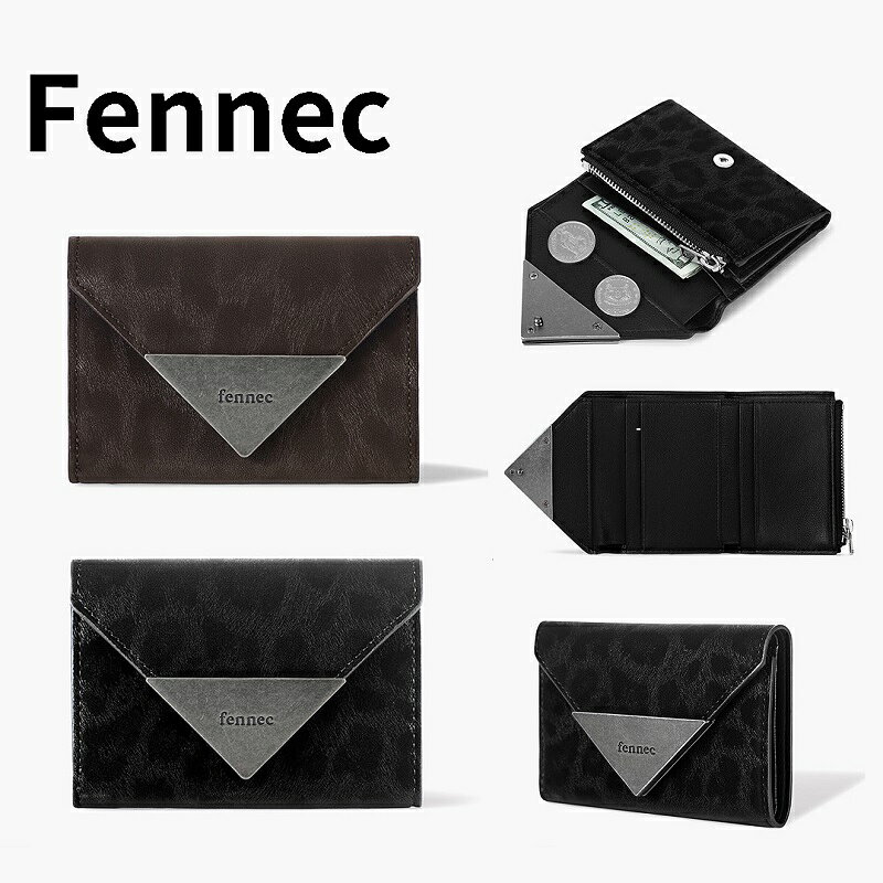 樂天商城 - Fennec（フェネック） MATT TRIANGLE WALLET マット トライアングル ウォレット 2色展開 韓国ファッション 限定品 人気 完売必須 ミニ財布 レザー ユニセックス