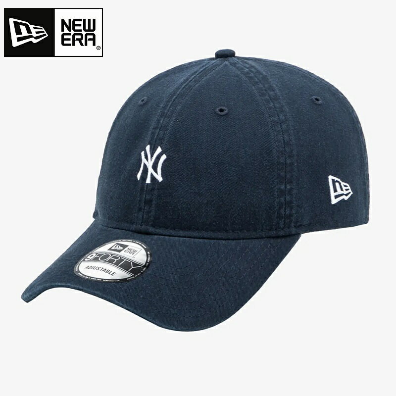 New Era (ニューエラ) MLB Washed Mini Logo New York Yankees Unstructured Ball Cap Navy MLB ウォッシュド ミニロゴ ニューヨーク・ヤンキース アンストラクチャード ボールキャップ ネイビー 韓国ファッション 限定品 人気 完売必須 帽子 キャップ ユニセックス