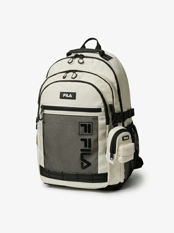 FILA (フィラ) Smart Mesh Backpack CREAM フィラ スマート メッシュ バックパック クリーム FILA 韓国ファッション バックパック リュック メッシュデザイン 収納力 通学 カジュアル スポーツミックス クリーム ユニセックス