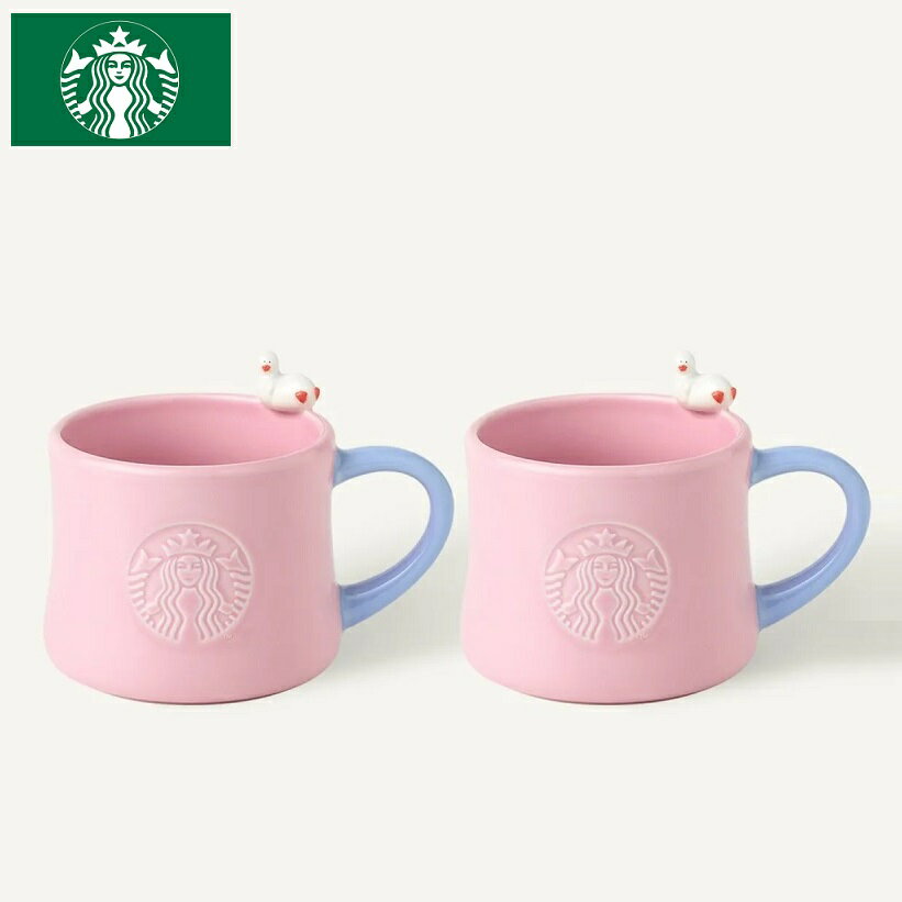 樂天商城 - STARBUCKS (スターバックス) Jelly Duck Pink Mug Set 296ml (2P) スターバックス ジェリードック ピンク マグ セット 296ml (2個セット) Starbucks マグカップ ピンク ジェリードック セット商品 ペアマグ ギフト 韓国スタバ 春モデル パステルカラー