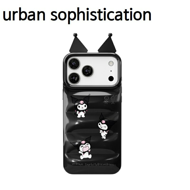 樂天商城 - [Urban Sophistication] The Puffer iPhone Case - Crying Kuromi [アーバンソフィスティケーション] パファー iPhone ケース クライング クロミ アーバンソフィスティケーション iPhoneケース スマホケース クロミ サンリオ パファー コラボ 韓国ファッション トレンド 新作