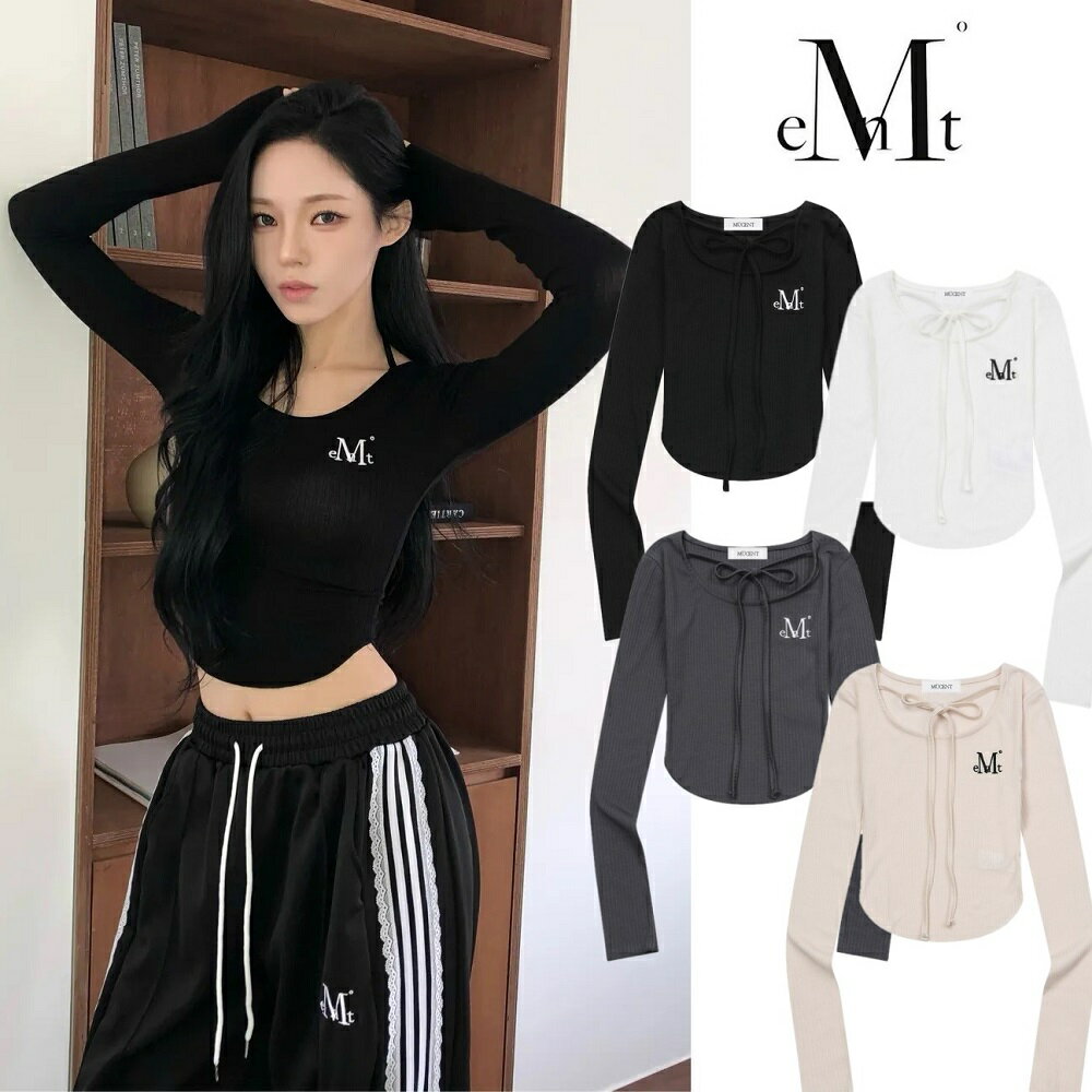 樂天商城 - [MUCENT] 2026S/S Berion Strap Ribbon Curved Hem Long Sleeve T-Shirt (4 Colors) [ムセント] 2026S/S ベリオン ストラップ リボン 裾ラウンド ロングスリーブ Tシャツ (4カラー) ムセント ロンT 長袖Tシャツ カットソー リボンデザイン ストラップ 裾ラウンド 26SS 新作