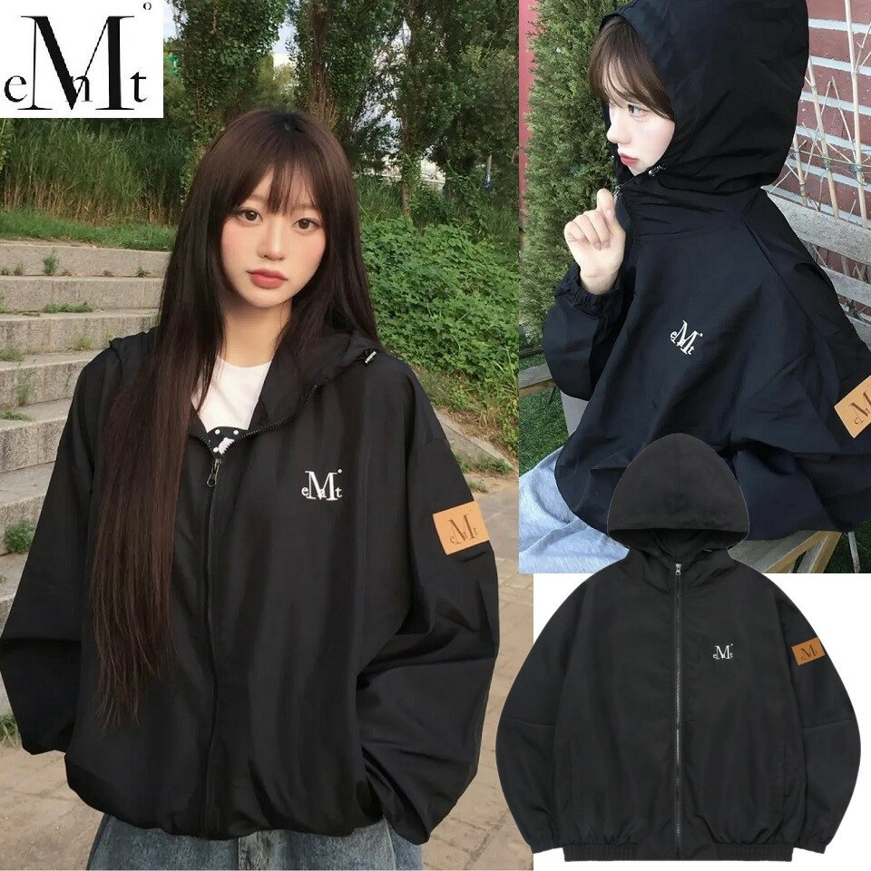 [MUCENT] Milan Signature Logo Hooded Windbreaker [ムセント] ミラン シグネチャー ロゴ フーデッド ウインドブレーカー ムセント ウインドブレーカー ナイロンジャケット フーディー シグネチャーロゴ ライトアウター ユニセックス 韓国ファッション ストリート カジュア