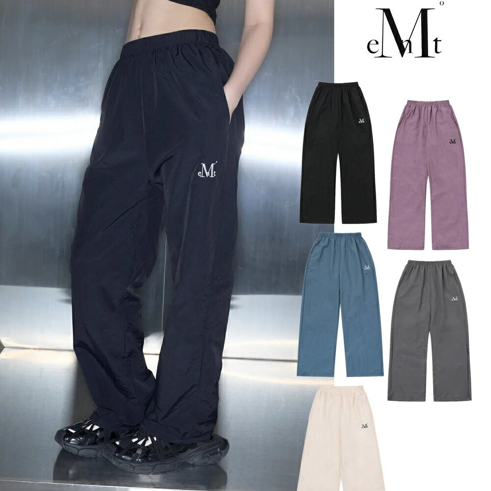 樂天商城 - [MUCENT] Madrid Poly Nylon Wide Pants Unisex (5 Colors) [ムセント] マドリード ポリ ナイロン ワイド パンツ 男女兼用 (5カラー) ムセント ワイドパンツ ナイロンパンツ イージーパンツ 5カラー ユニセックス 韓国ファッション ストリート カジュアル ボトムス