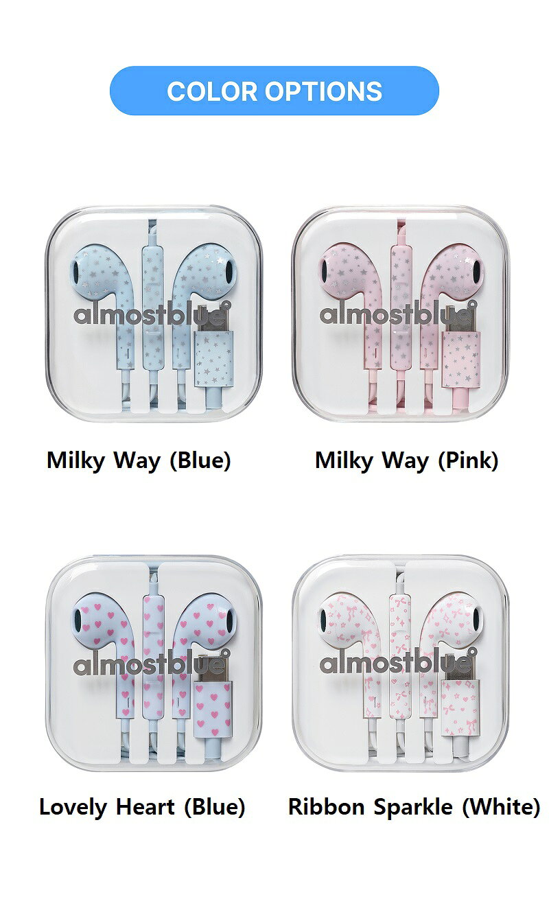 [Almost Blue] SNOW EARPHONES C-Type (Renewal) 2nd Gen [オールモストブルー] スノー イヤホン Cタイプ (リニューアル) 第2世代 韓国雑貨 AlmostBlue オールモストブルー 有線イヤホン タイプCイヤホン イヤホン アクセサリー Y2Kファッション ガジェット 韓国トレンド asahimi-10002663 あさひみ サンプル画像2