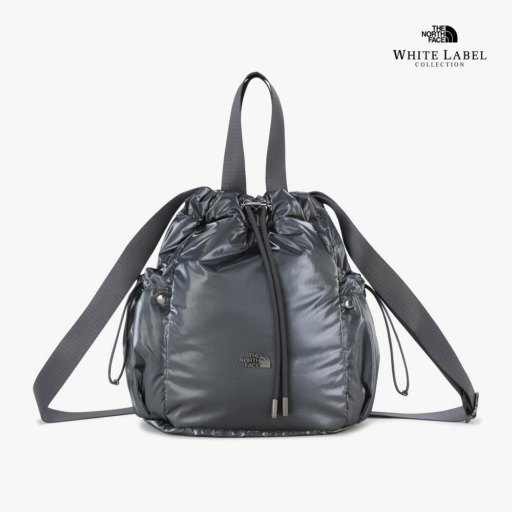 THE NORTH FACE ザノースフェイス BONNEY BUCKET BAG MINI_PD SILVER_GRAY ボニー バケット バッグ ミニ シルバーグレー 巾着バッグ ショルダーバッグ ハンドバッグ クロスバッグ 2WAY かばん ポーチ 斜め掛け 肩掛け 韓国 ノースフェイス ホワイトレーベル カジュアル