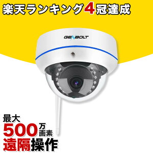 防犯カメラ 屋外 ワイヤレス 屋内 監視カメラ ドーム型 最大500万画素 IPカメラ Wi-Fi ネットワークカメラ SDカード録画 IP66防水 遠隔監視 動体検知 無線 有線 留守 家庭用 業務用 店舗用 天井 駐車場 玄関 車上荒らし ガレージ いたずら防止 嫌がらせ防止【GB206】