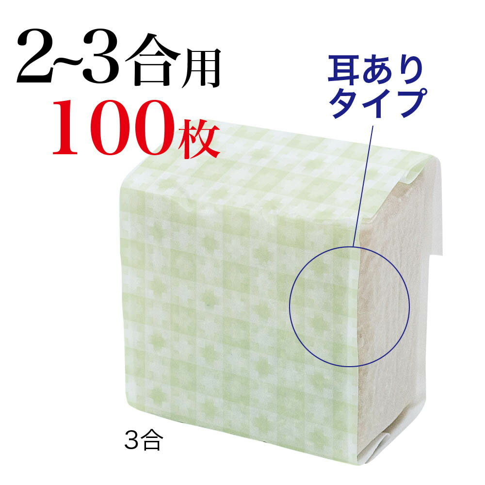 米袋 真空和紙包み　ミニ和紙・わかくさ　2～3合用×100枚