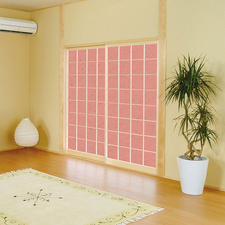 障子紙 おしゃれ デザイン障子紙 のり貼り 和柄 和風 幅91cm 長さ1.8m 障子1枚分 D...