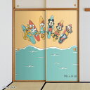 ディズニーキャラクター ふすま紙 ミッキー&フレンズ シーサイドフレンズ NTLD-036F 水で貼るタイプ 再湿 襖紙 幅約92cm×長さ約182cm 2枚1...