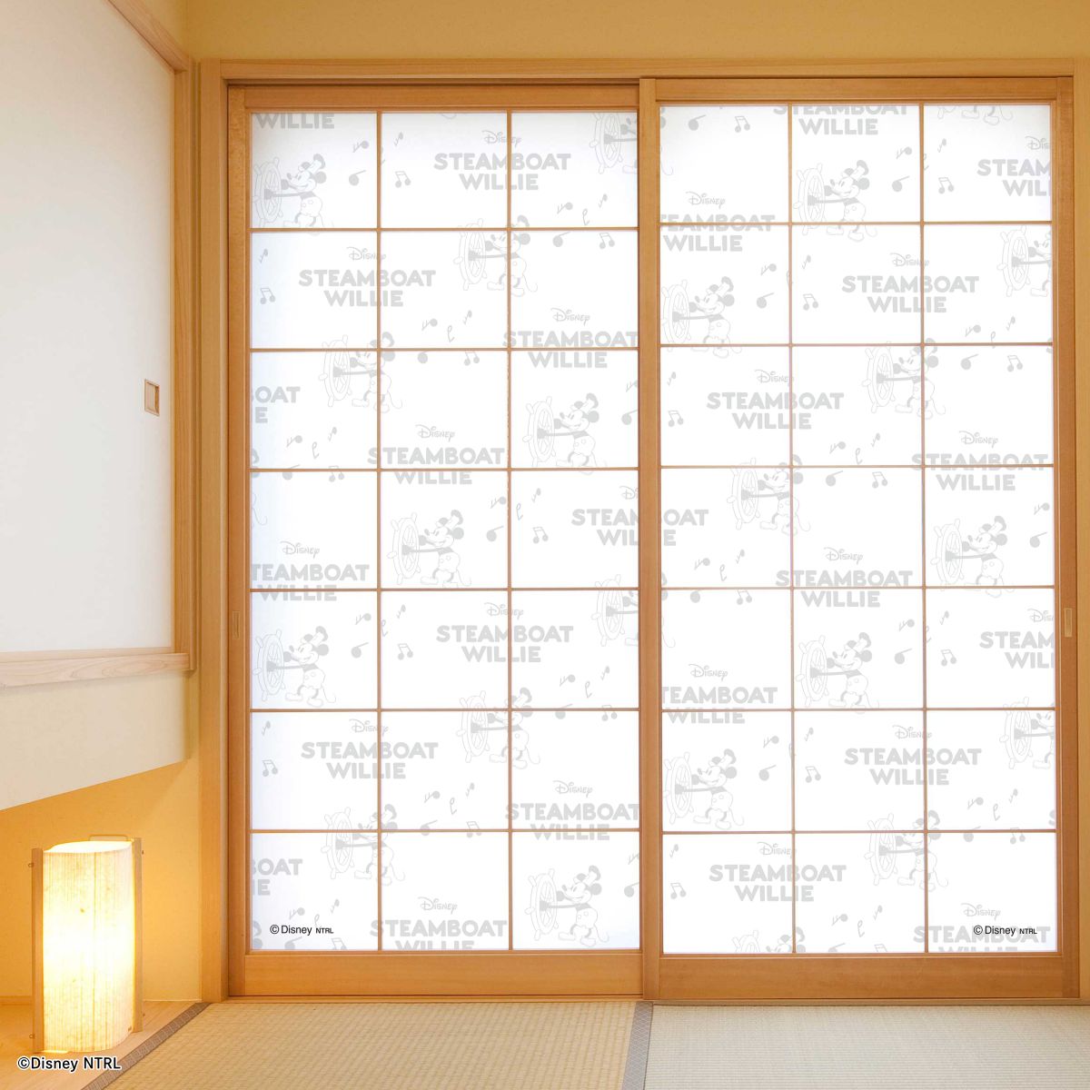 ディズニーキャラクター 障子紙 ミッキー BOAT NTLD-010S のりで貼るタイプ 印刷範囲 約91cm×長さ約180..