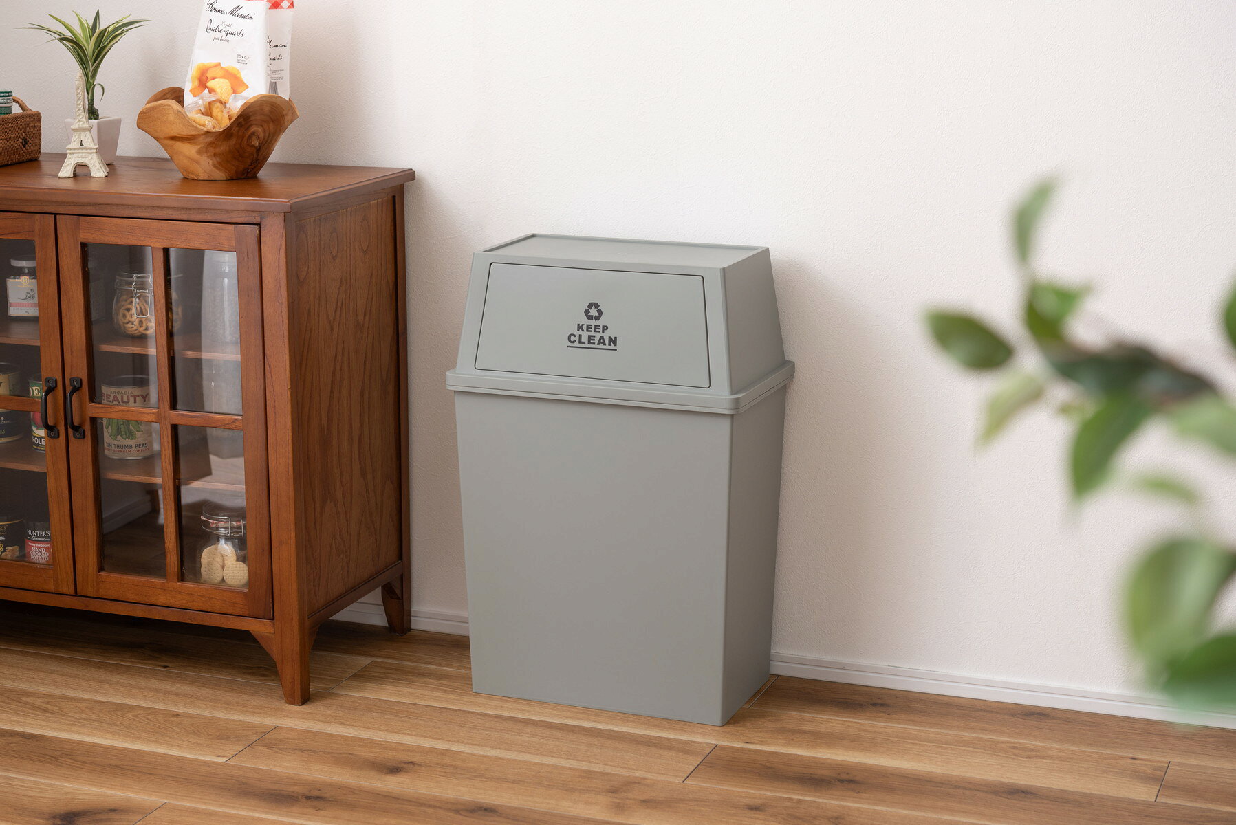 ゴミ箱 ごみ箱 スタッキングペール45L ワイド グリーン LFS-768GR トラッシュボックス [2]