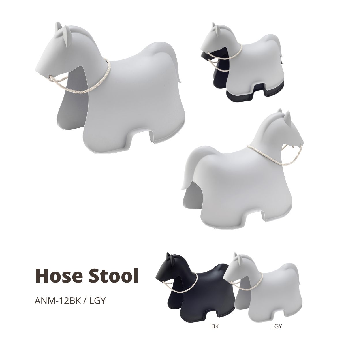 【ポイント5倍 11/20 20:00〜11/27 01:59まで】ホース スツール ライトグレー 木馬 子供 部屋 キッズチ..