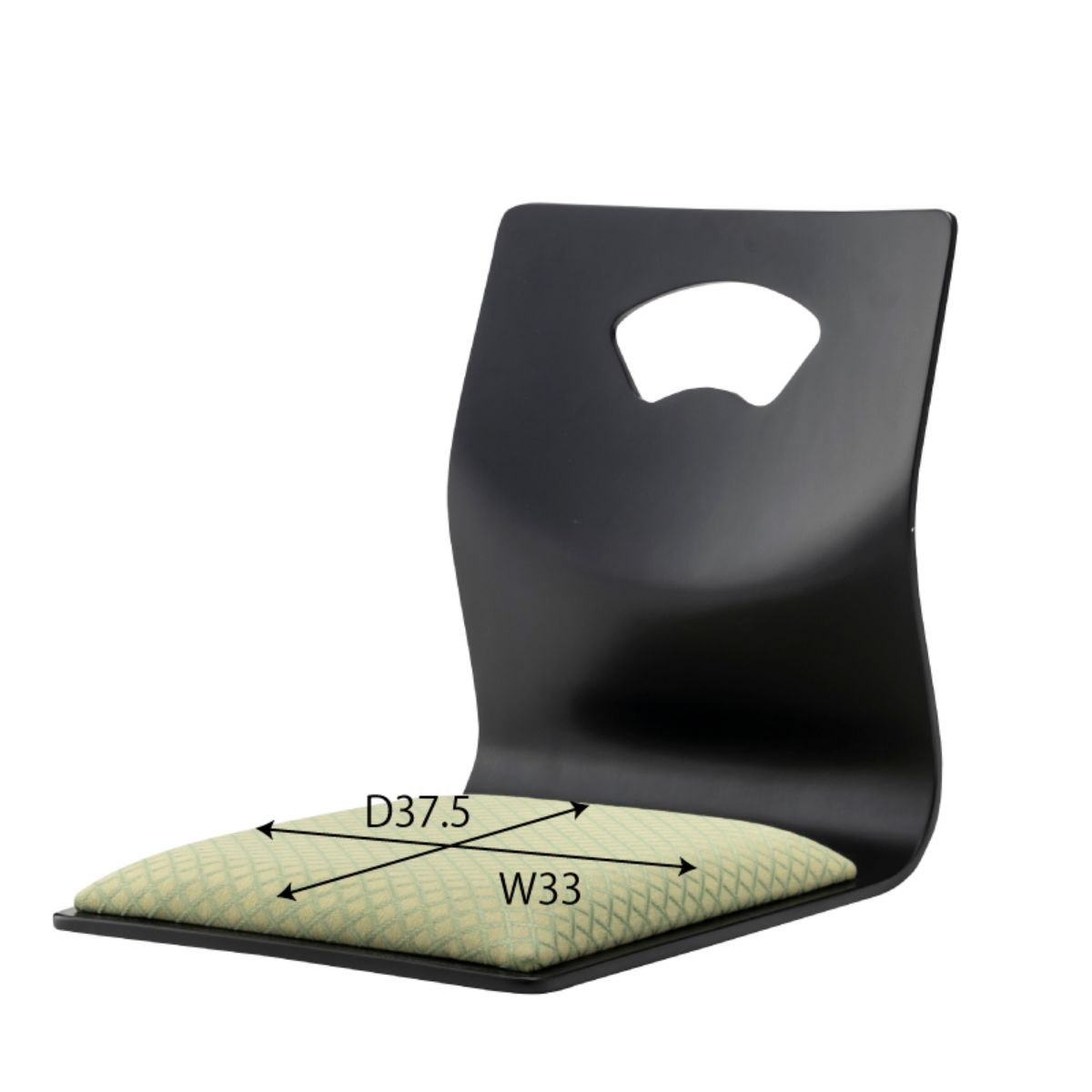 お座敷チェア ハンドル付きチェア 和室チェア グリーン W36×D52×H43×SH5 BC-113FYE 店舗 カフェ ラウンジ ロビー ホテル 法人 [3]